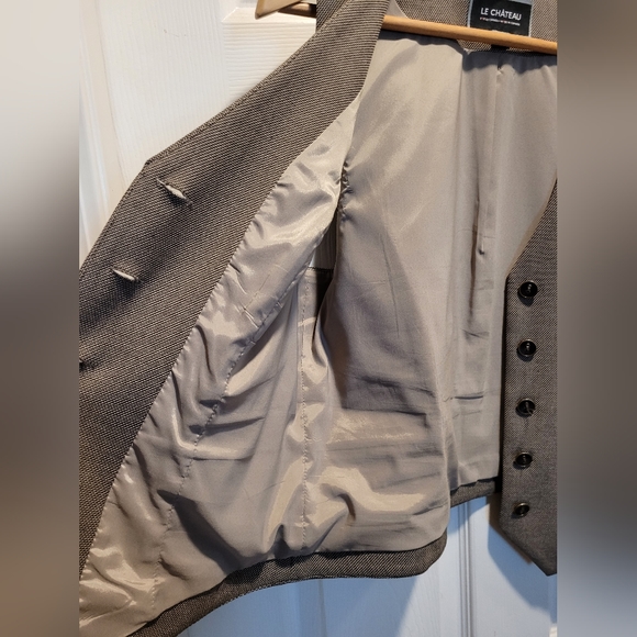 le chateau ladies suiting vest, grey-brown, US LG - Picture 6 of 13